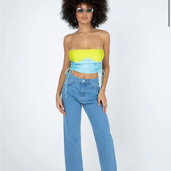 Princess Polly Deven Top Blue / Green - Picture 3 of 8